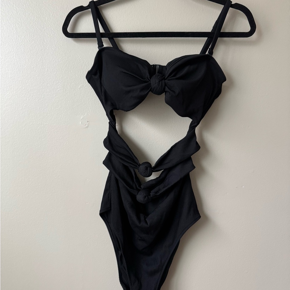 Aerie Black One Piece Cheeky Swimsuit